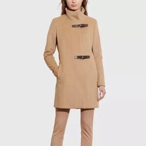 Lauren Ralph Lauren Wool Walker Coat Women's Size 6 Camel Tan Elegant Timeless